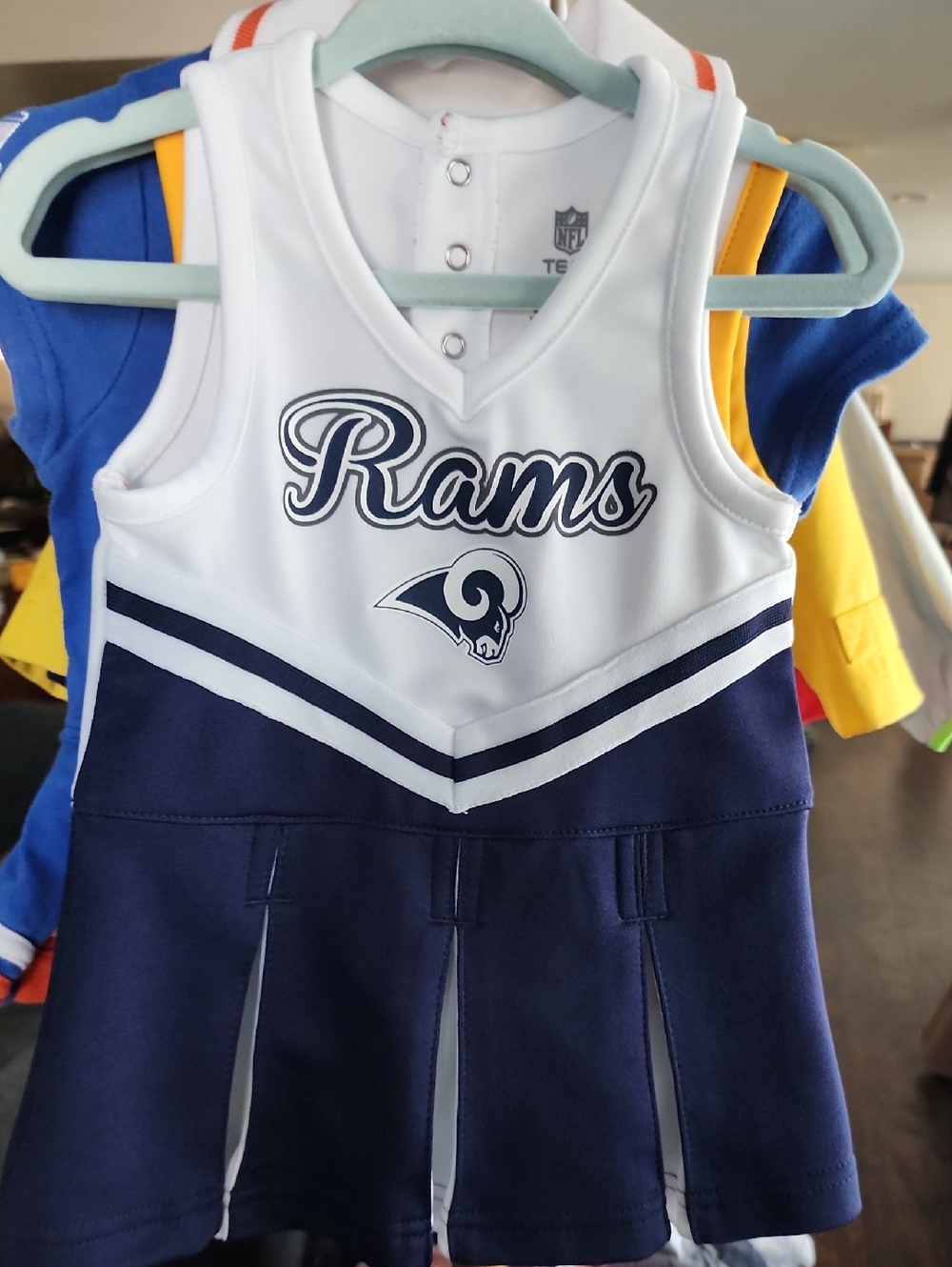 NFL Rams Navy and White Girls Cheer Tank Dress